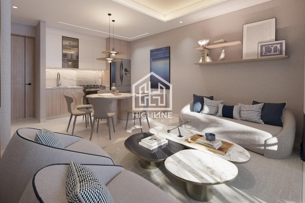 APARTMENT WITH TERRACE AND VIEW OF THE LAGOON FOR SALE. CANCÚN, SOUTHERN AREA. PRE-SALE
