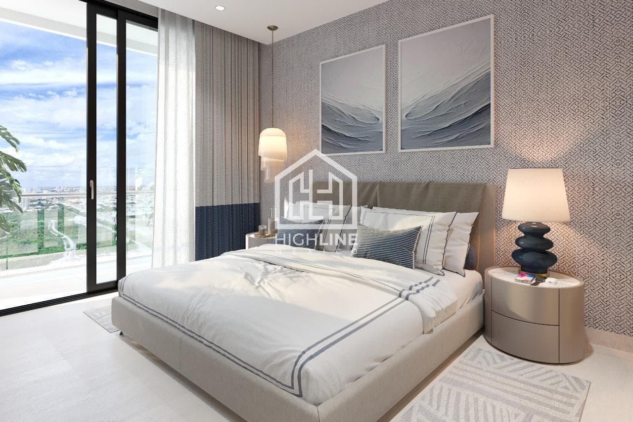 APARTMENT WITH TERRACE AND VIEW OF THE LAGOON FOR SALE. CANCÚN, SOUTHERN AREA. PRE-SALE