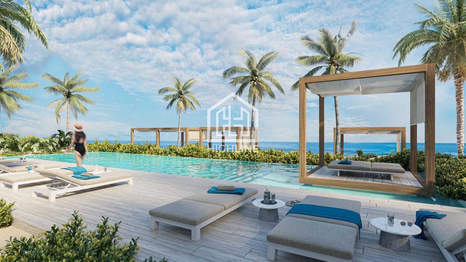 STUDIO APARTMENT FOR SALE ON THE BEACHFRONT. PUERTO MORELOS. PRE-SALE.