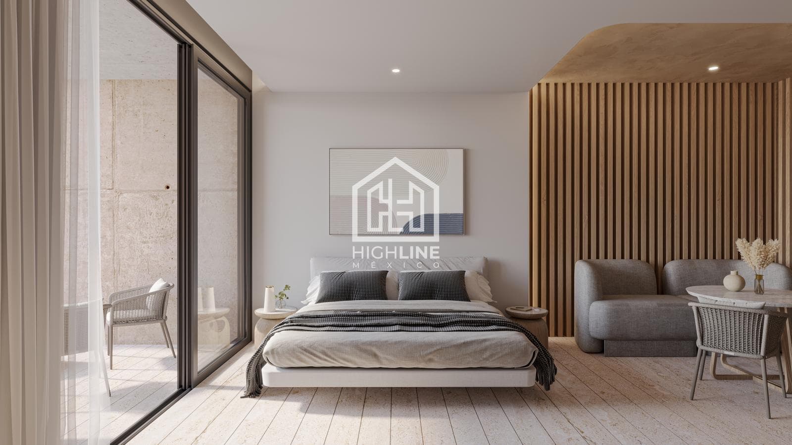STUDIO APARTMENT FOR SALE ON THE BEACHFRONT. PUERTO MORELOS. PRE-SALE.