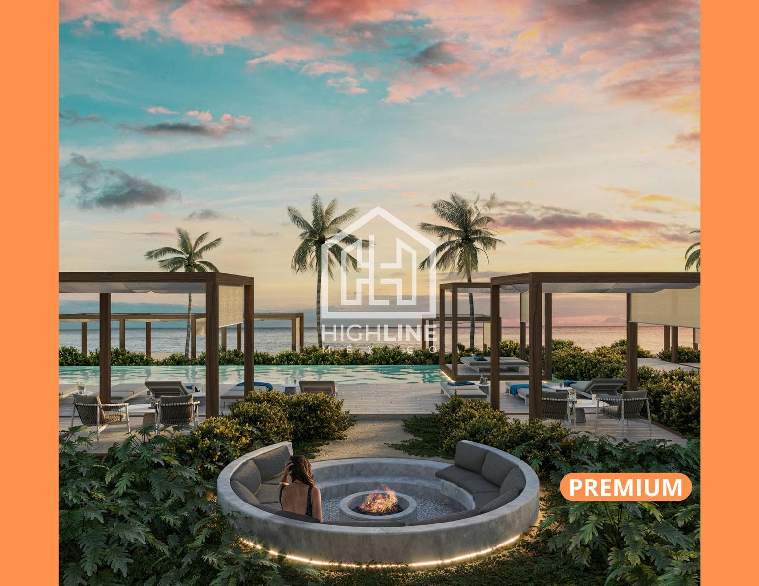 STUDIO APARTMENT FOR SALE ON THE BEACHFRONT. PUERTO MORELOS. PRE-SALE.