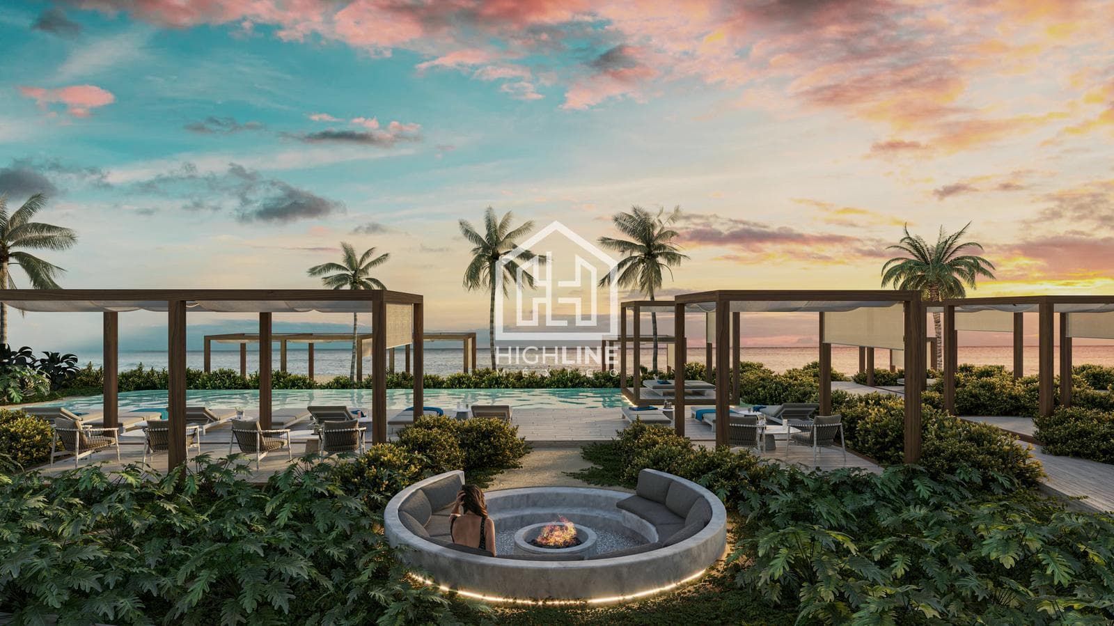 STUDIO APARTMENT FOR SALE ON THE BEACHFRONT. PUERTO MORELOS. PRE-SALE.