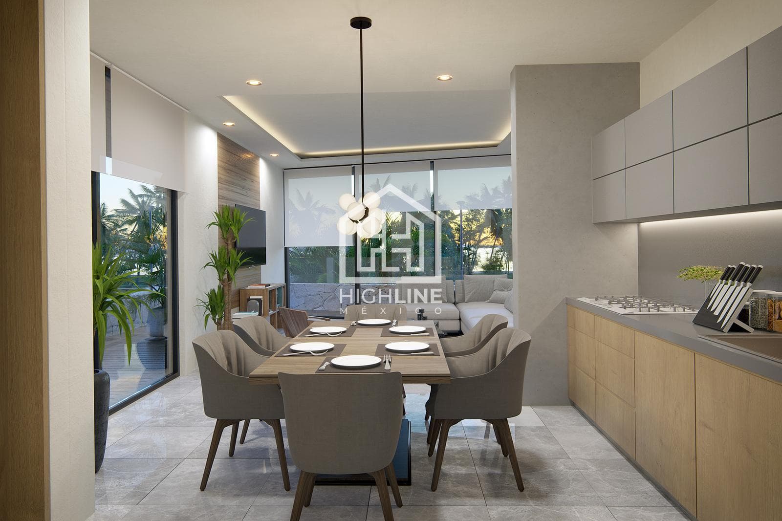 APARTMENT FOR SALE IN COZUMEL: 4 BEDROOMS, POOL, GYM, JUST MINUTES FROM THE OCEAN, ROI