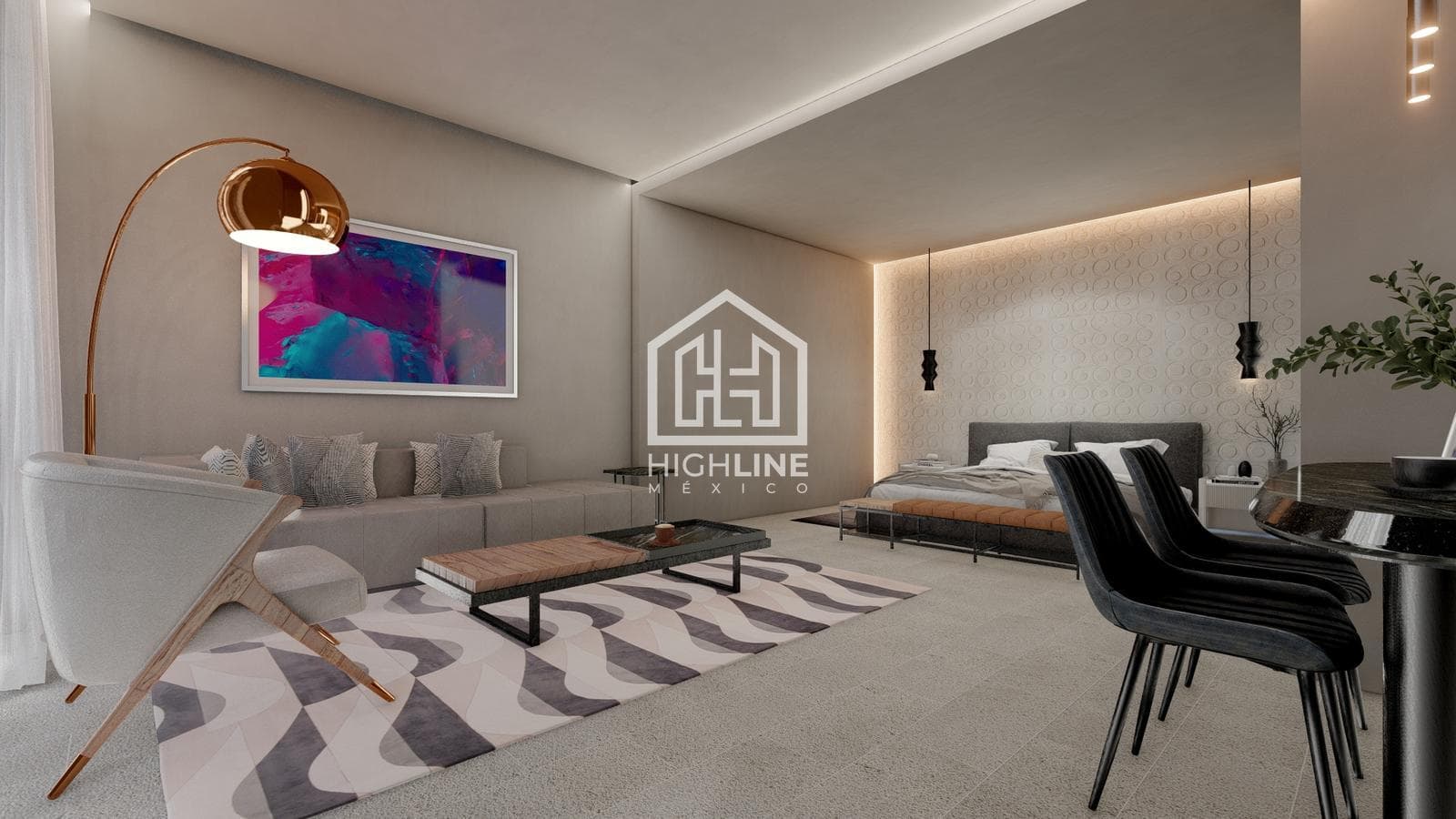 STUDIO FOR SALE IN PLAYA DEL CARMEN, GYM, LOBBY, COWORKING SPACE