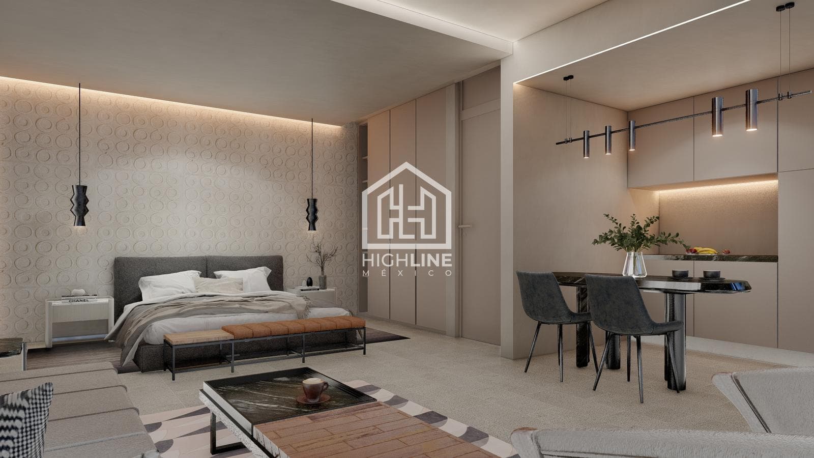 STUDIO FOR SALE IN PLAYA DEL CARMEN, GYM, LOBBY, COWORKING SPACE