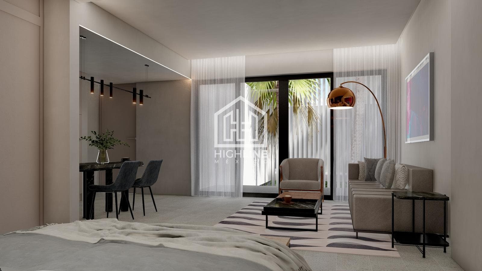 STUDIO FOR SALE IN PLAYA DEL CARMEN, GYM, LOBBY, COWORKING SPACE