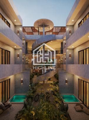 APARTMENT FOR SALE IN TULUM: 1 BEDROOM WITH CENTRAL GARDEN AND BAR