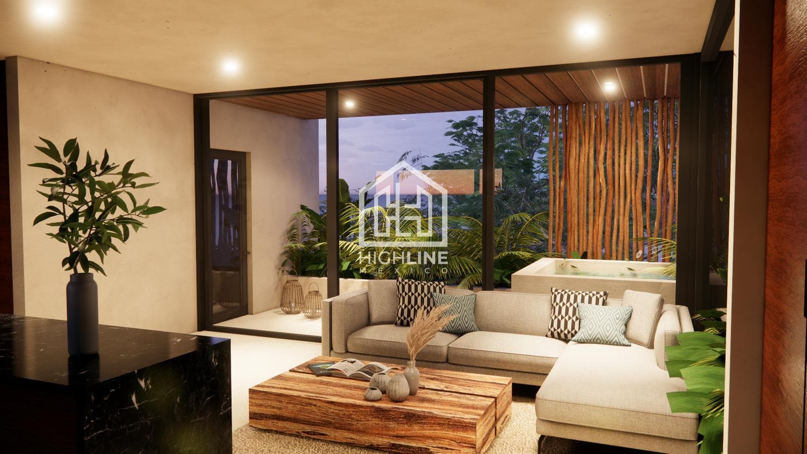 APARTMENT FOR SALE IN TULUM: 2 BEDROOMS WITH A CENOTE AND HAMMOCK AREA