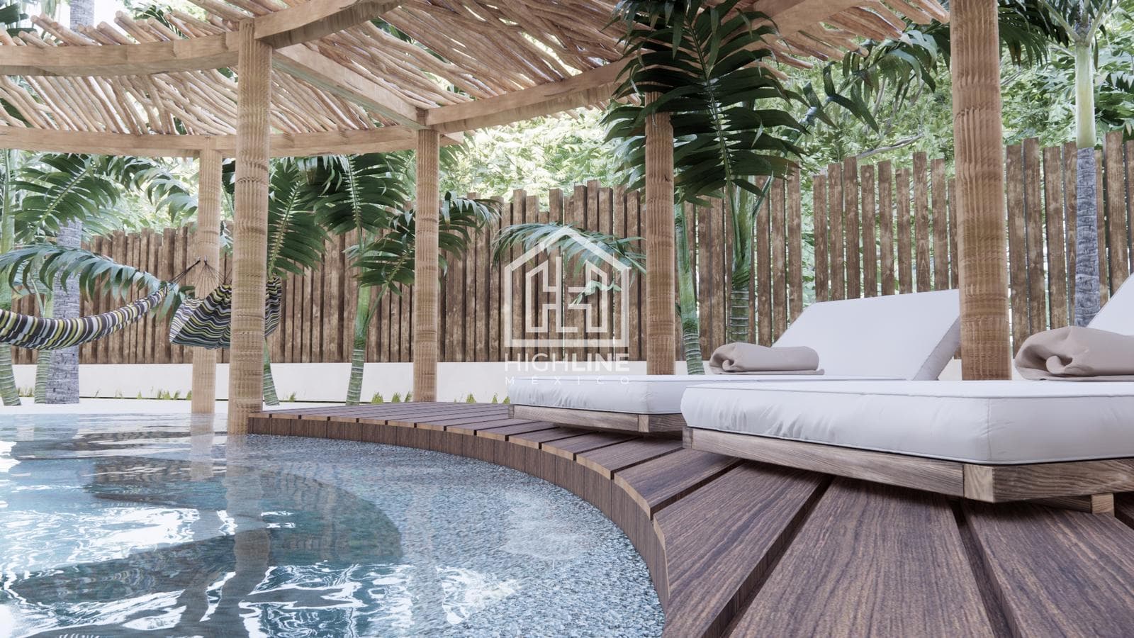 APARTMENT FOR SALE IN TULUM: 2 BEDROOMS WITH A CENOTE AND HAMMOCK AREA