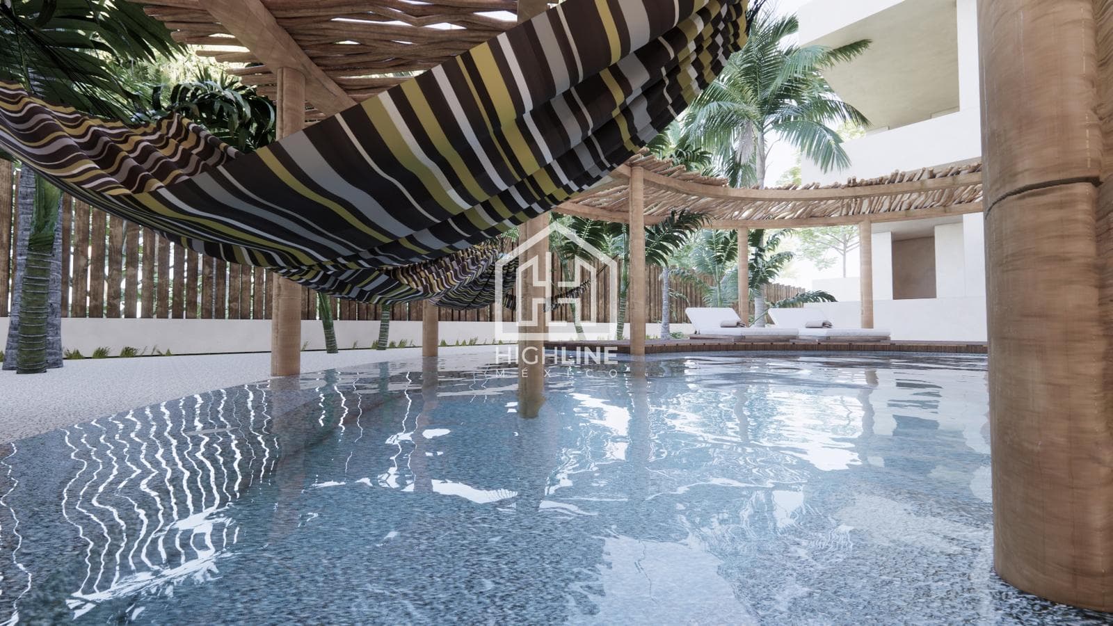 APARTMENT FOR SALE IN TULUM: 2 BEDROOMS WITH A CENOTE AND HAMMOCK AREA