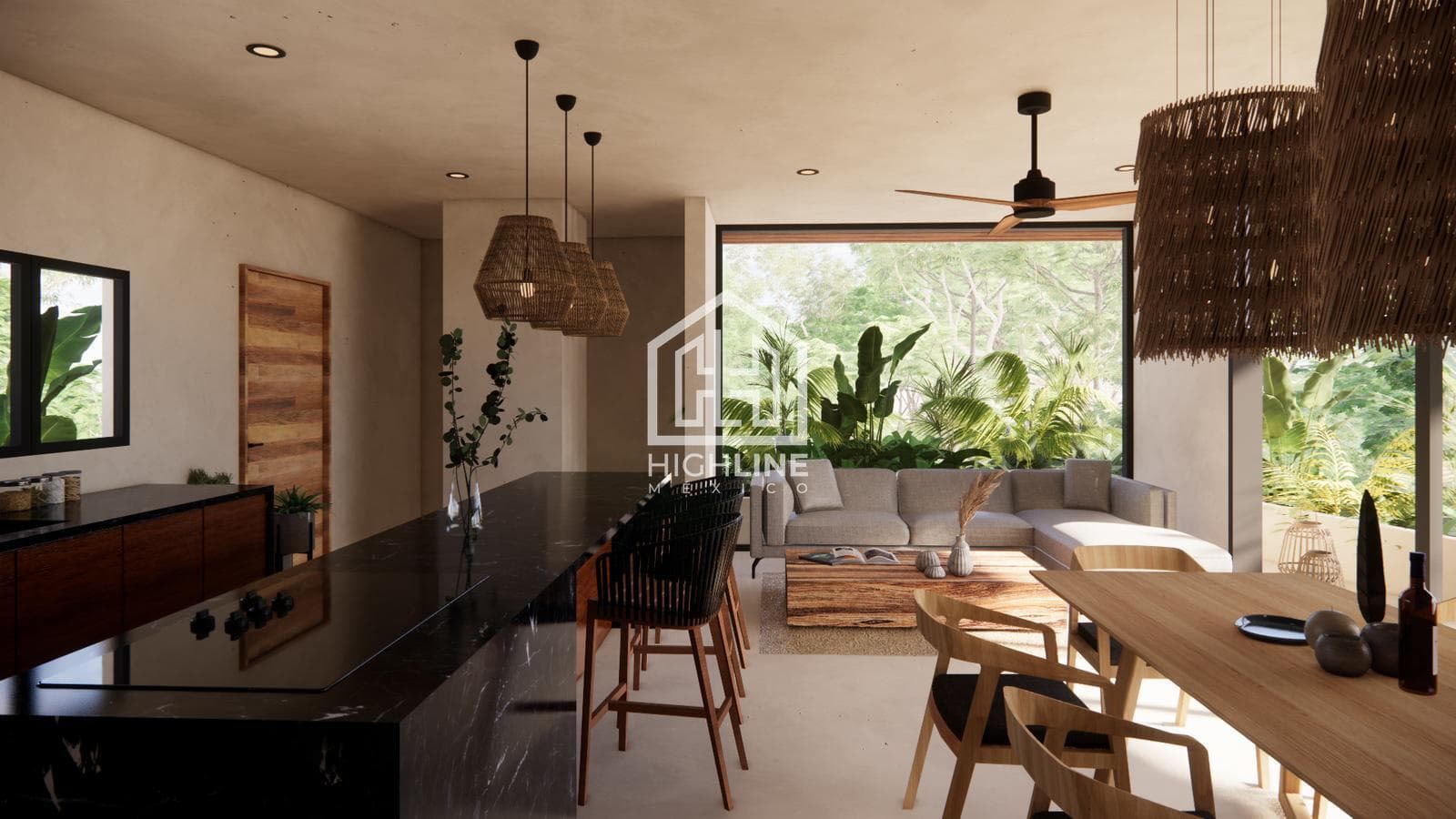 APARTMENT FOR SALE IN TULUM: 2 BEDROOMS WITH A CENOTE AND HAMMOCK AREA
