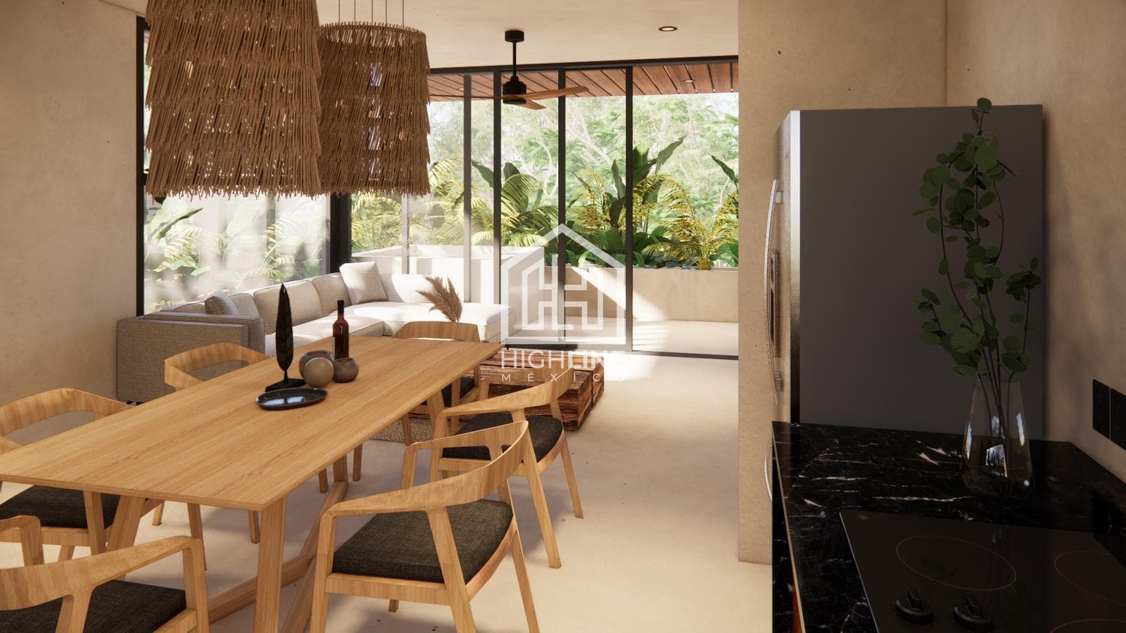 APARTMENT FOR SALE IN TULUM: 2 BEDROOMS WITH A ZEN CORNER AND YOGA AREA