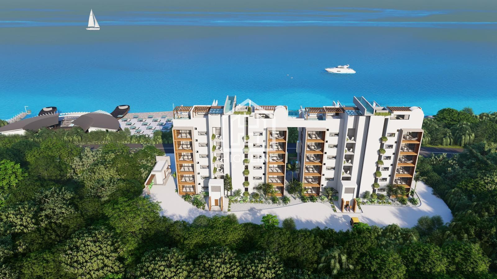 OCEANFRONT APARTMENT FOR SALE IN COZUMEL: 2 BEDROOMS, PRIVATE POOL, GYM, JACUZZI