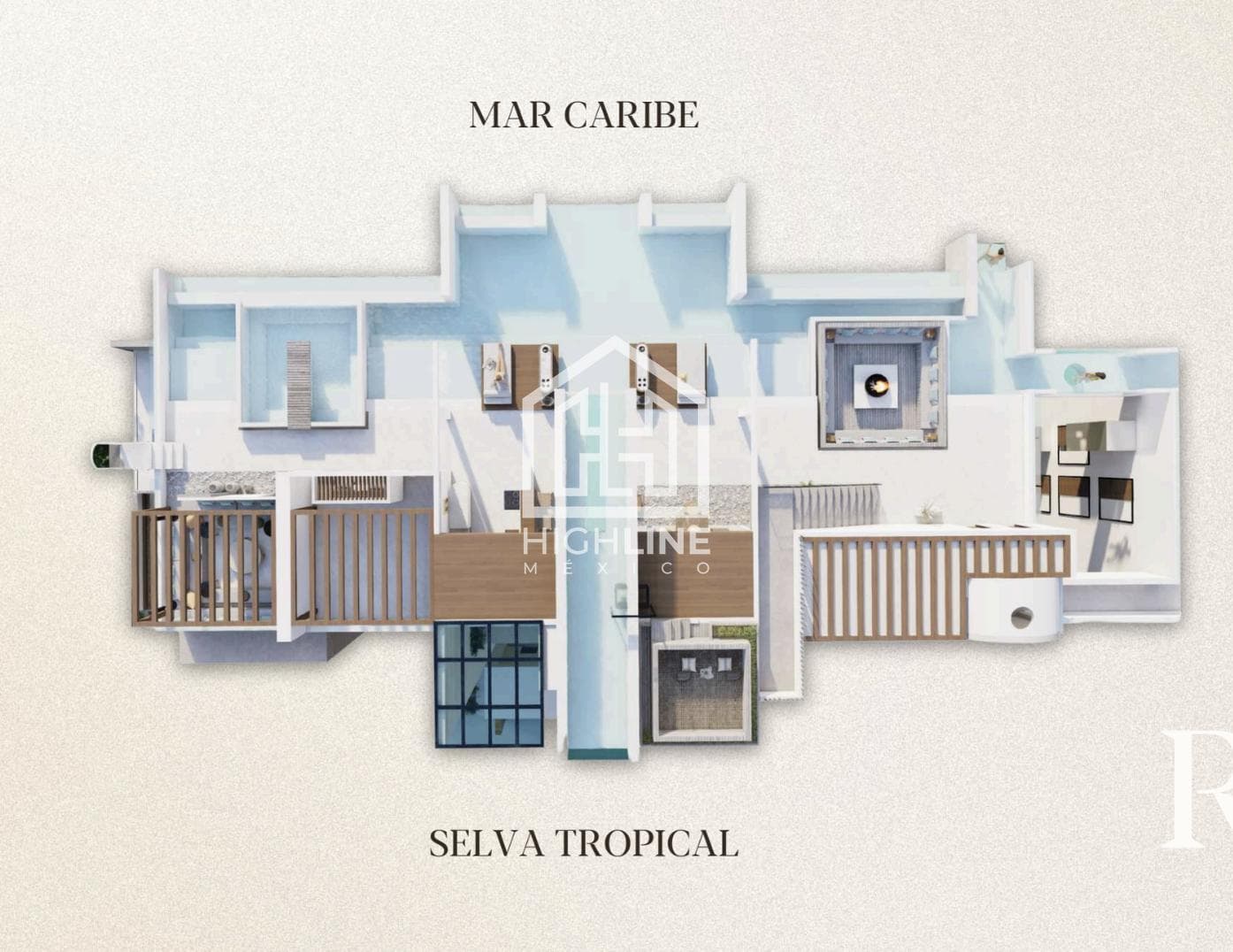 OCEANFRONT APARTMENT FOR SALE IN COZUMEL: 2 BEDROOMS, PRIVATE POOL, GYM, JACUZZI