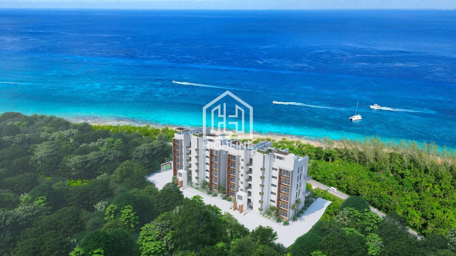 OCEANFRONT APARTMENT FOR SALE IN COZUMEL: 2 BEDROOMS, PRIVATE POOL, GYM, JACUZZI