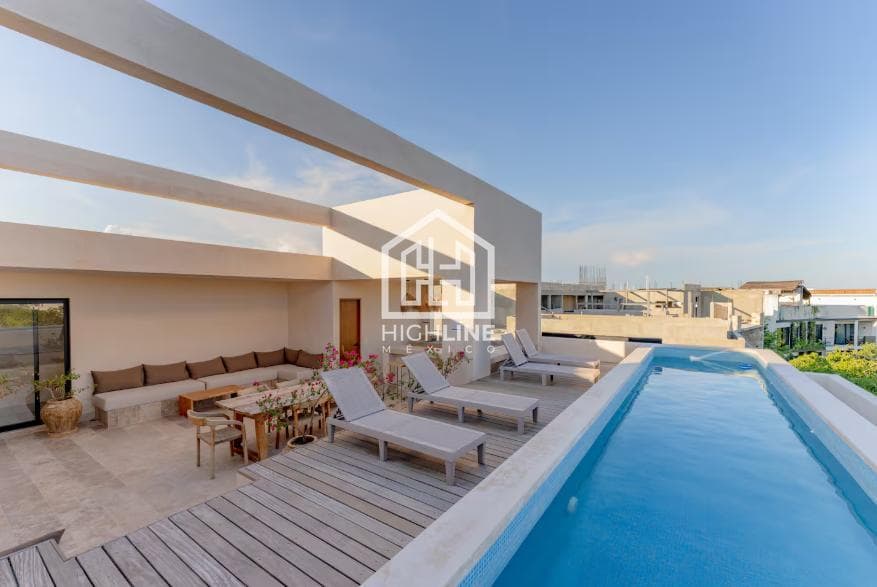 1-bedroom apartment for sale in Tulum with a pool, gym, and pet-friendly policy