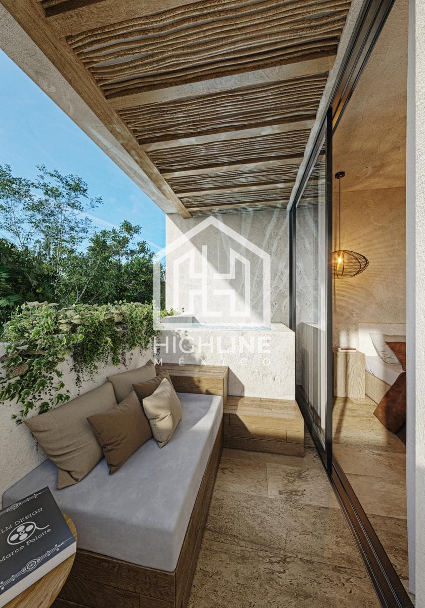 1-bedroom apartment for sale in Tulum with a pool, gym, and pet-friendly policy