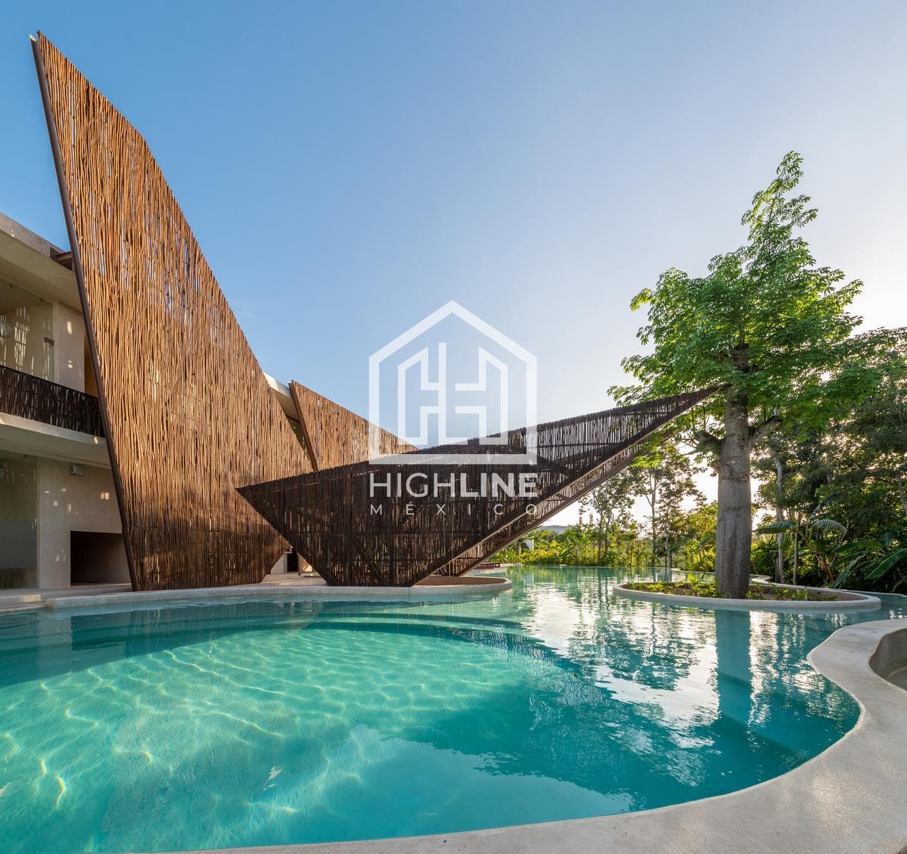 2-bedroom apartment for sale in Tulum with a large pool, gym, and pet-friendly policy