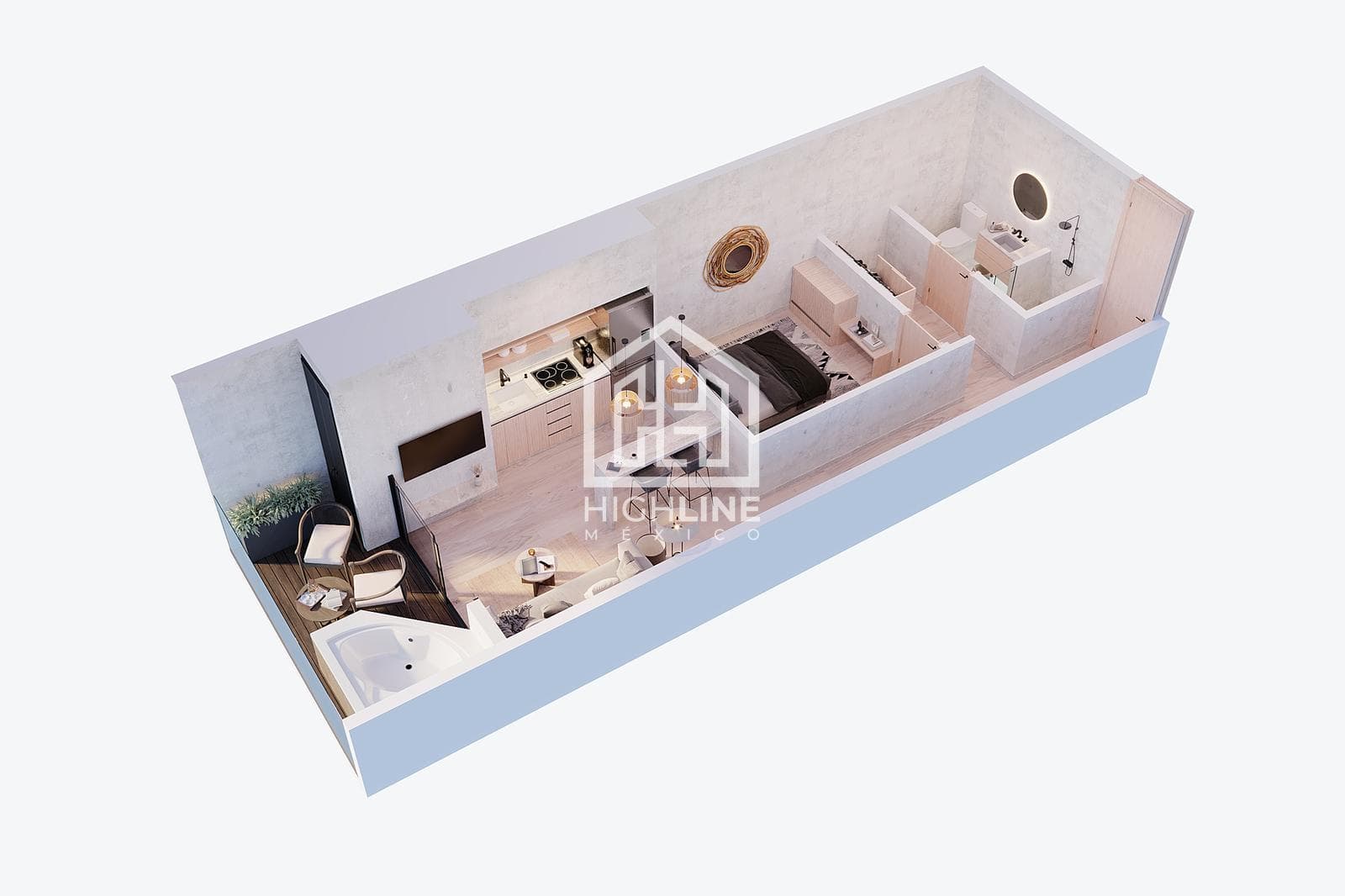 1-BEDROOM APARTMENT | PLAYA DEL CARMEN | FURNISHED AND FULLY EQUIPPED | WITH JACUZZI