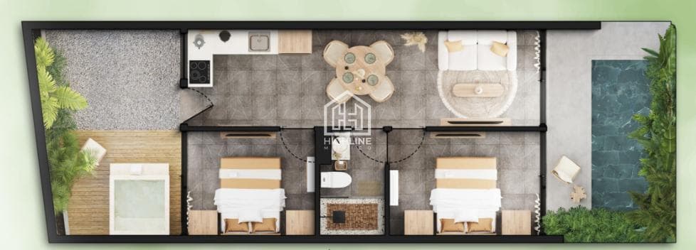 2-Bedroom Ground-Floor Condo for Sale in Tulum, with Pool and Private Jacuzzi