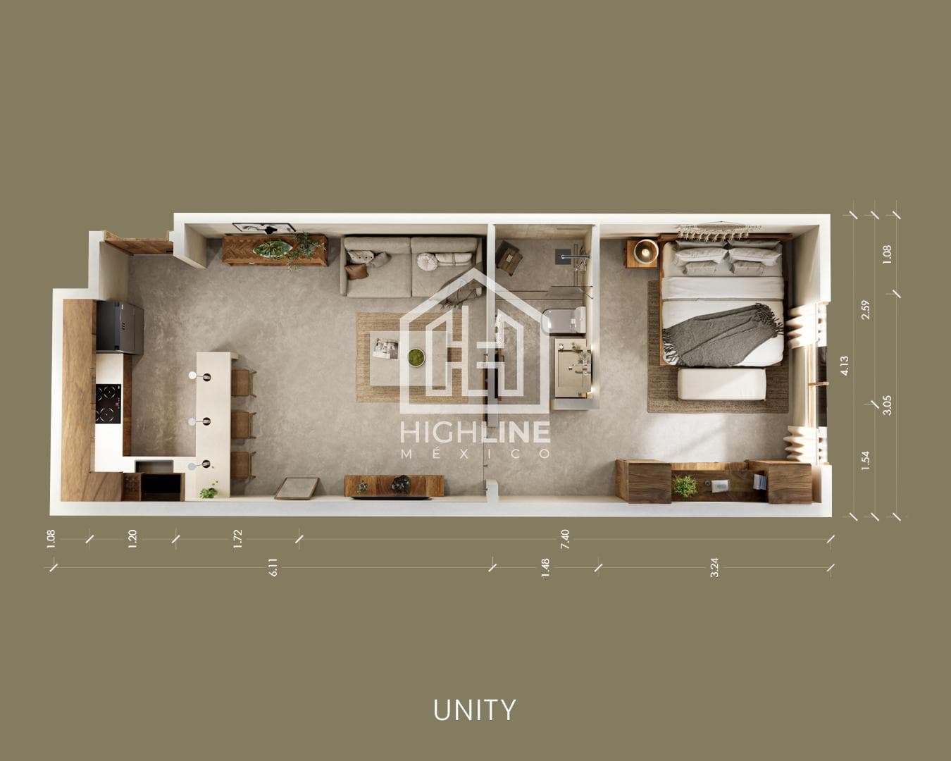 1-BEDROOM APARTMENT / PRE-SALE / 8 MINUTES FROM THE BEACH / FURNISHED / SPA / GYM.