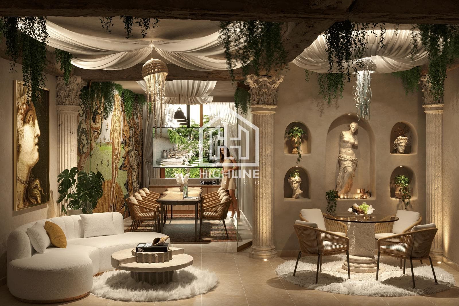 1-Bedroom Apartment in Tulum with Greek-Style Beds, Gym, Spa, and Ambrosia Speakeasy