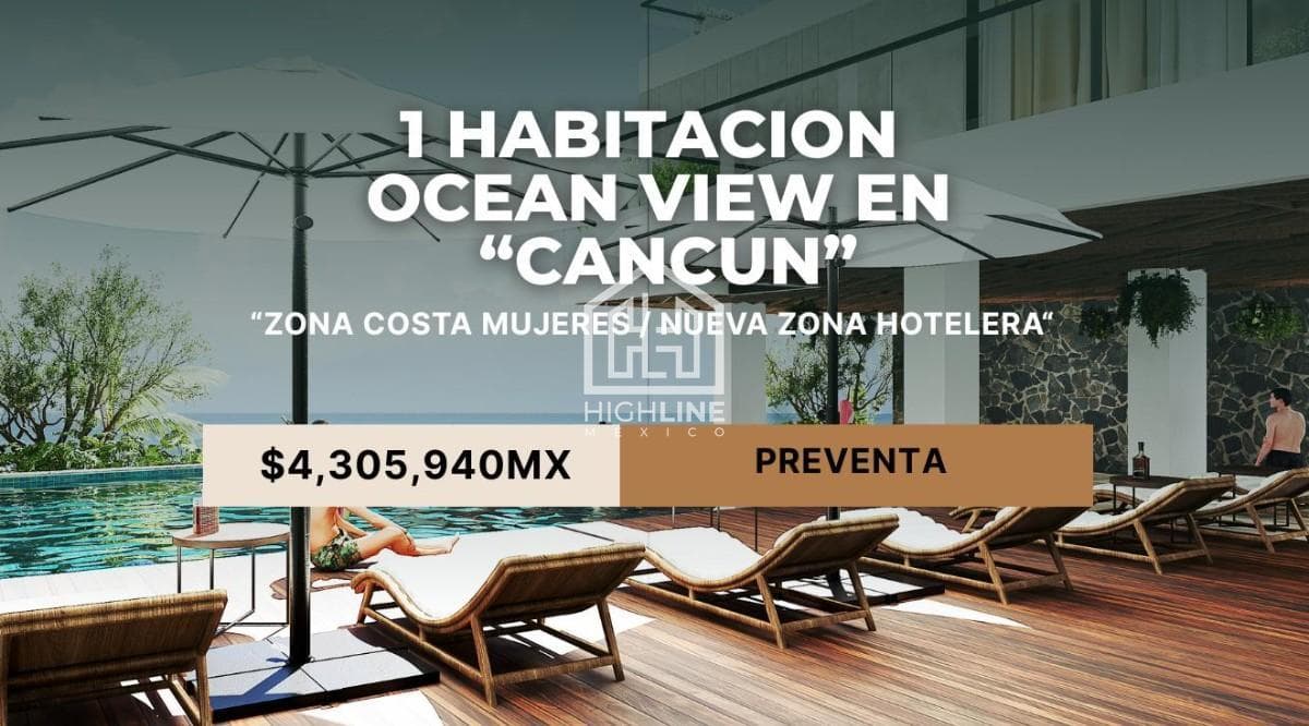 Apartment for Sale in Cancun Costa with Ocean Views