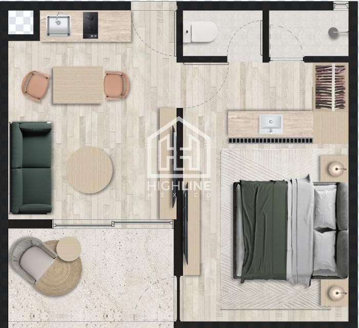 1-Bedroom Apartment for Sale in Playa del Carmen, CondoHotel Management