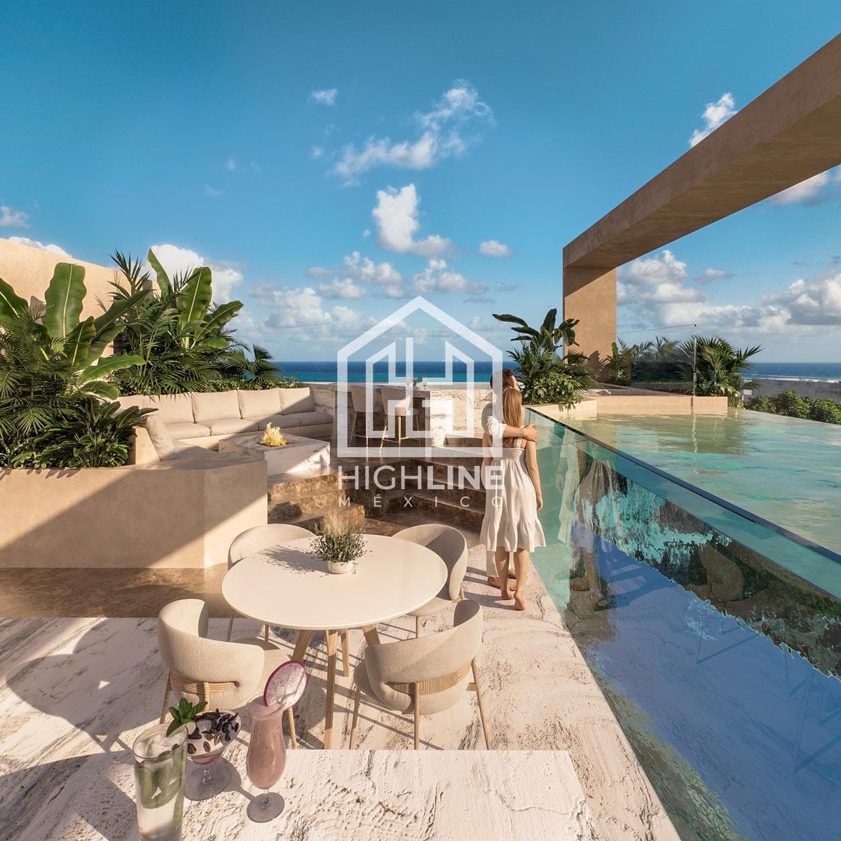 Studio apartment in Playa del Carmen, a 4-minute walk from the beach, offers high potential for capital appreciation