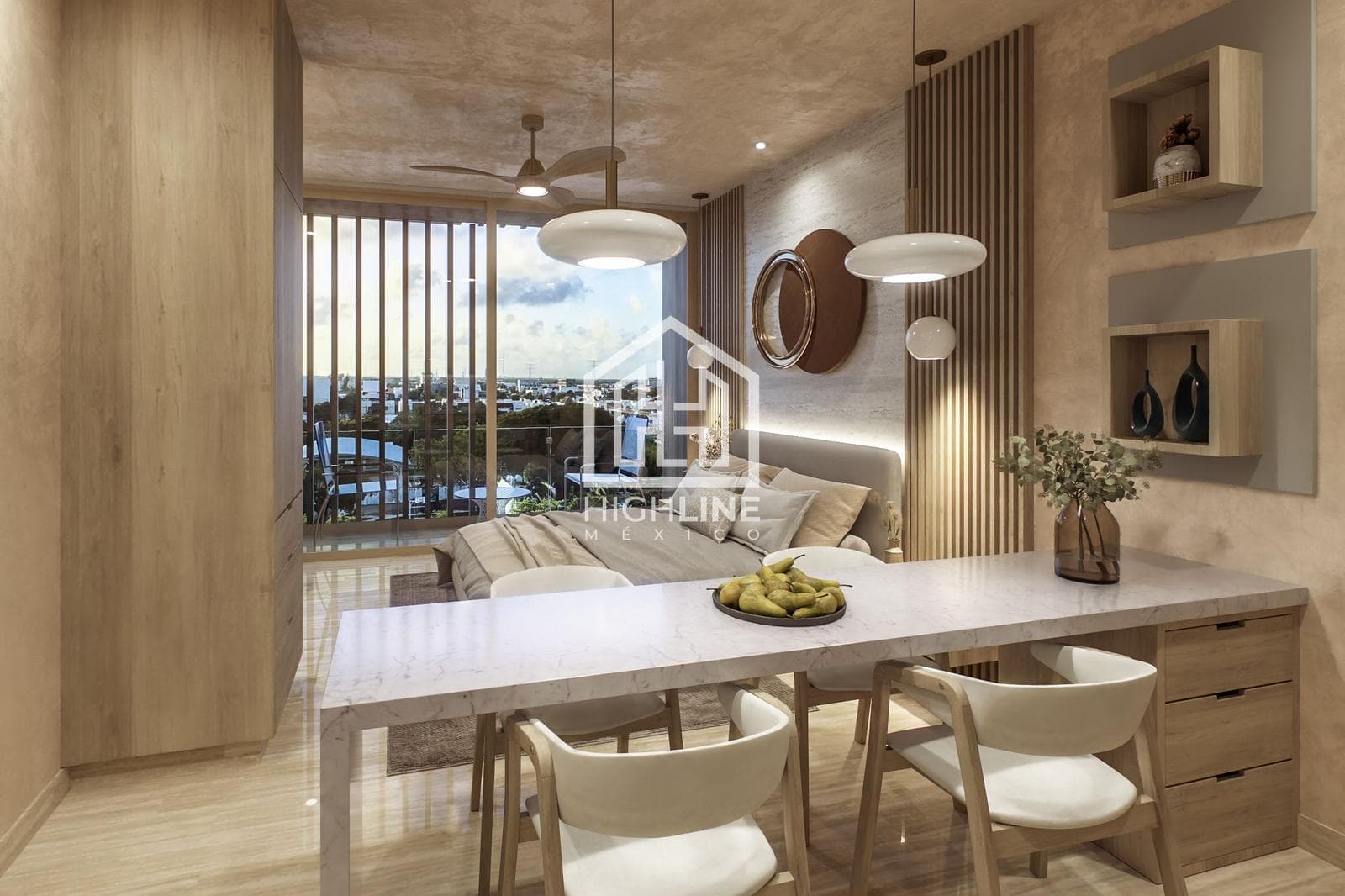 Studio apartment in Playa del Carmen, a 4-minute walk from the beach, offers high potential for capital appreciation