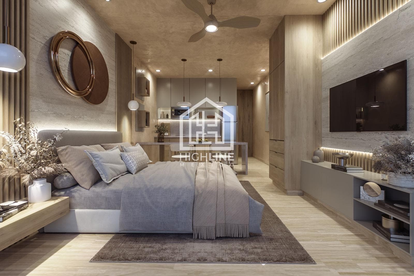 Studio apartment in Playa del Carmen, a 4-minute walk from the beach, offers high potential for capital appreciation