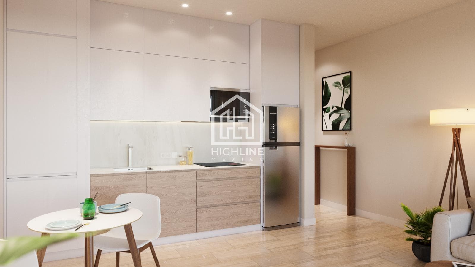 1-BEDROOM APARTMENT FOR SALE. PLAYA DEL CARMEN. GYM AND ROOFTOP WITH POOL. PRE-SALE.