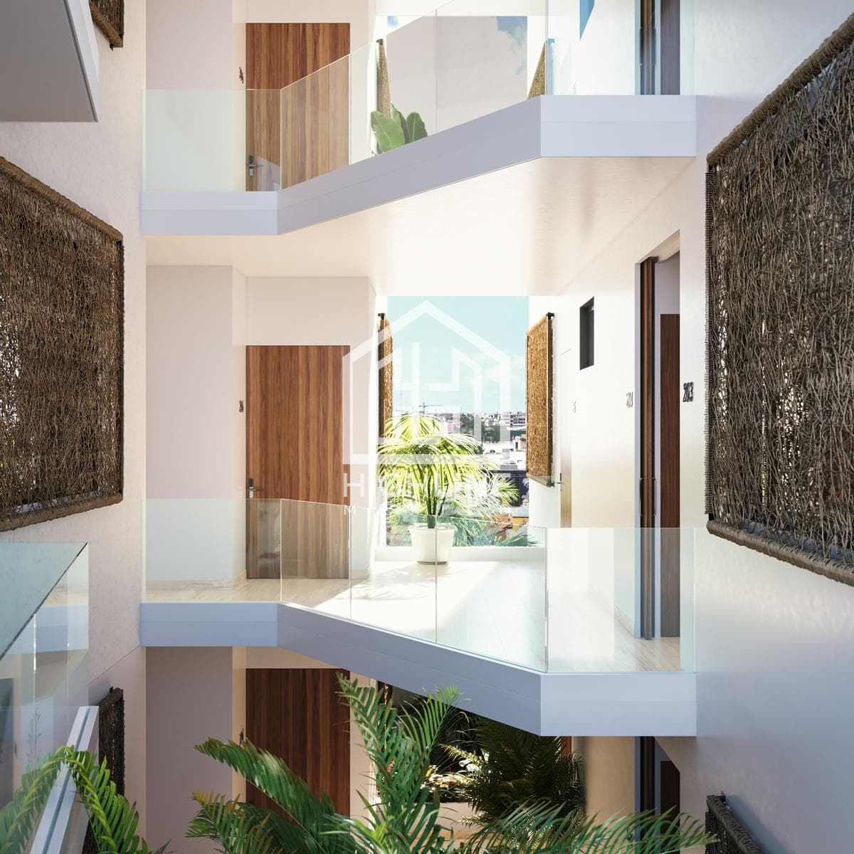 1-BEDROOM APARTMENT FOR SALE. PLAYA DEL CARMEN. GYM AND ROOFTOP WITH POOL. PRE-SALE.