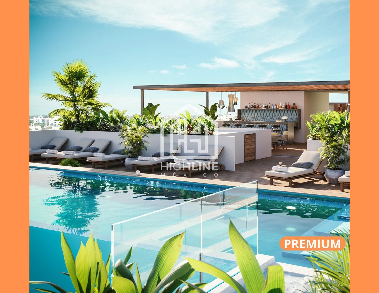 1-BEDROOM APARTMENT FOR SALE. PLAYA DEL CARMEN. GYM AND ROOFTOP WITH POOL. PRE-SALE.