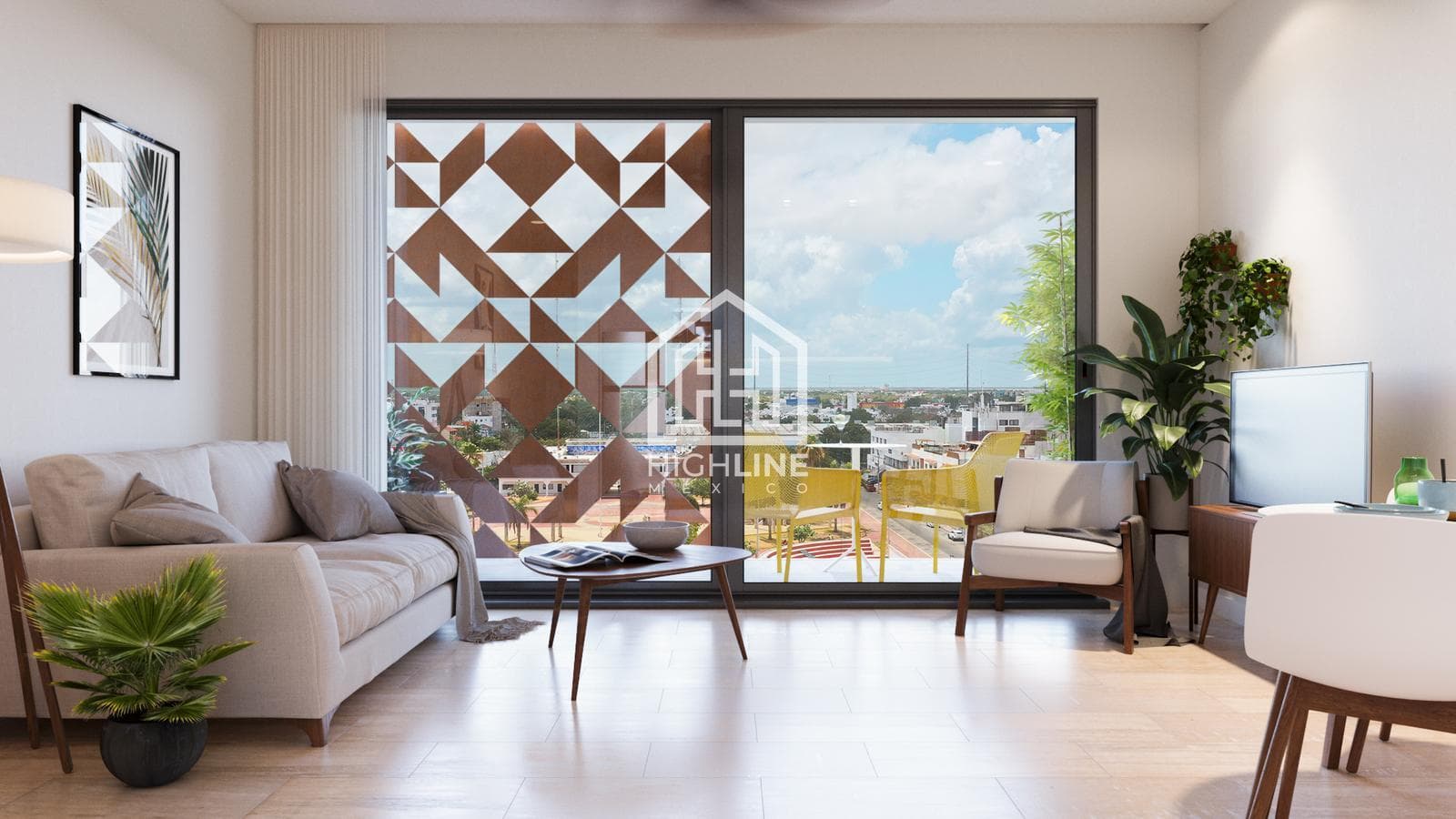 1-BEDROOM APARTMENT FOR SALE. PLAYA DEL CARMEN. GYM AND ROOFTOP WITH POOL. PRE-SALE.