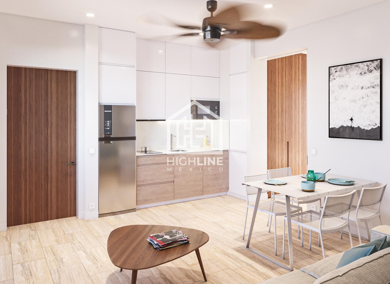 1-BEDROOM APARTMENT FOR SALE. PLAYA DEL CARMEN. GYM AND ROOFTOP WITH POOL. PRE-SALE.