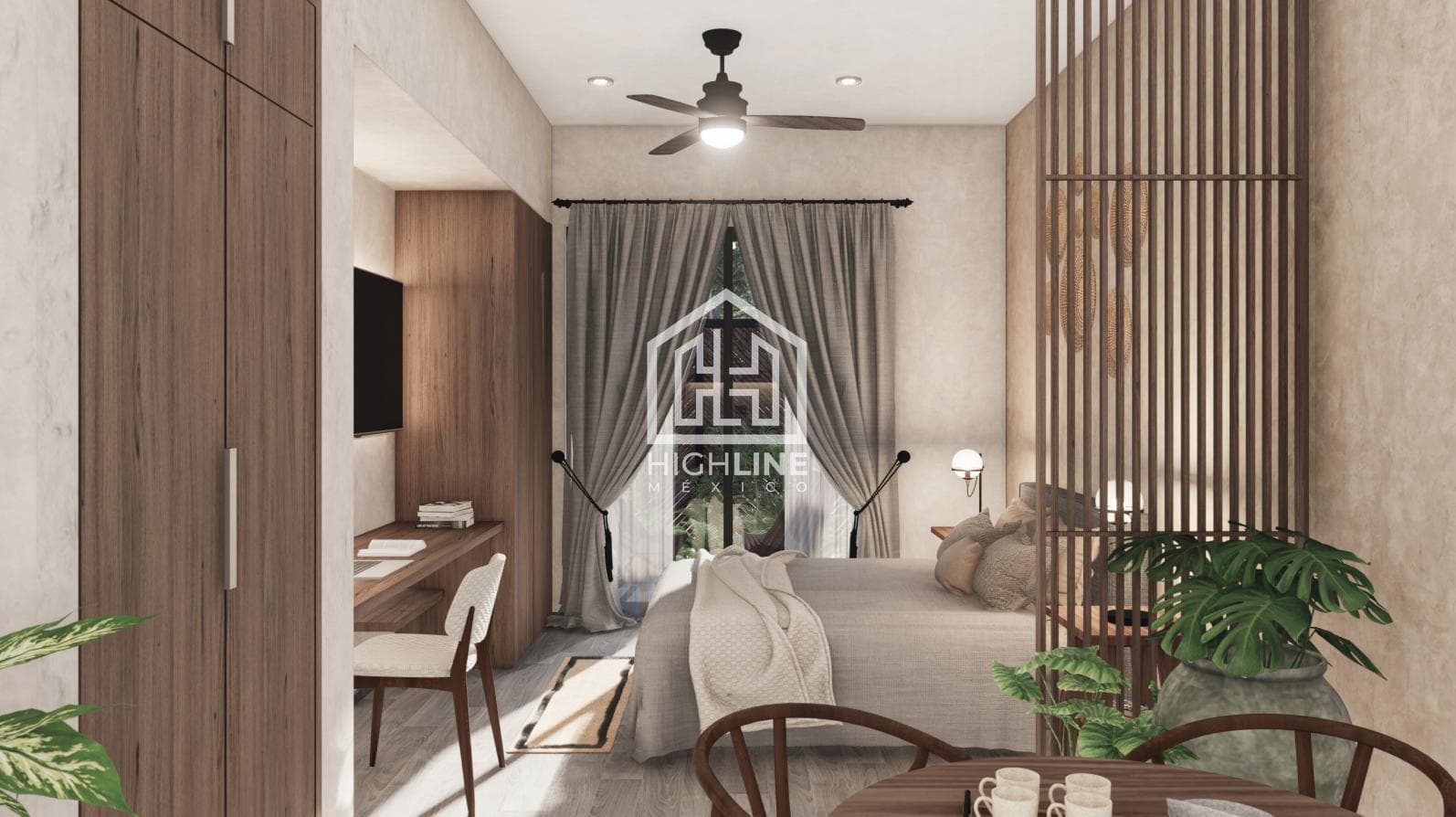 STUDIO APARTMENT WITH TERRACE FOR SALE. TULUM. GYM AND POOL. READY FOR IMMEDIATE OCCUPANCY.