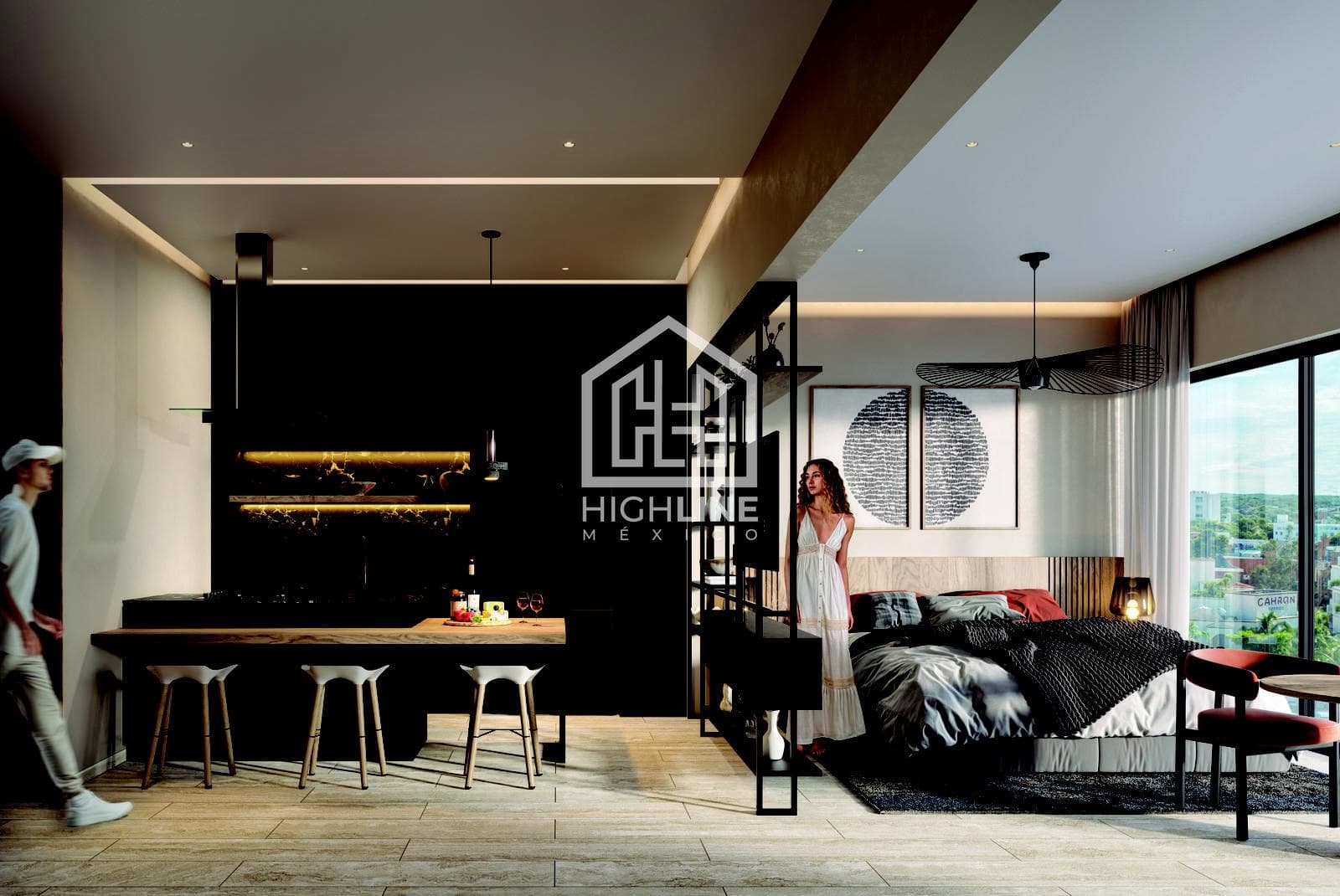 APARTMENT FOR SALE IN PLAYA DEL CARMEN, 100 METERS FROM THE OCEAN