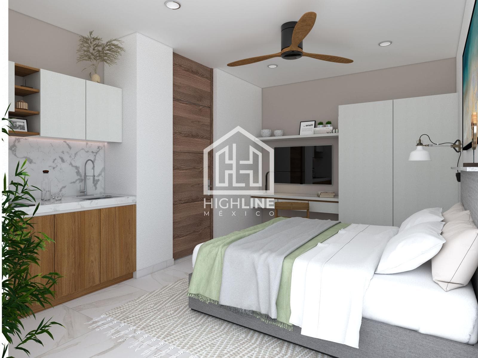 Studio for sale in downtown Playa del Carmen, just a few meters from the beach | Spa and Gym