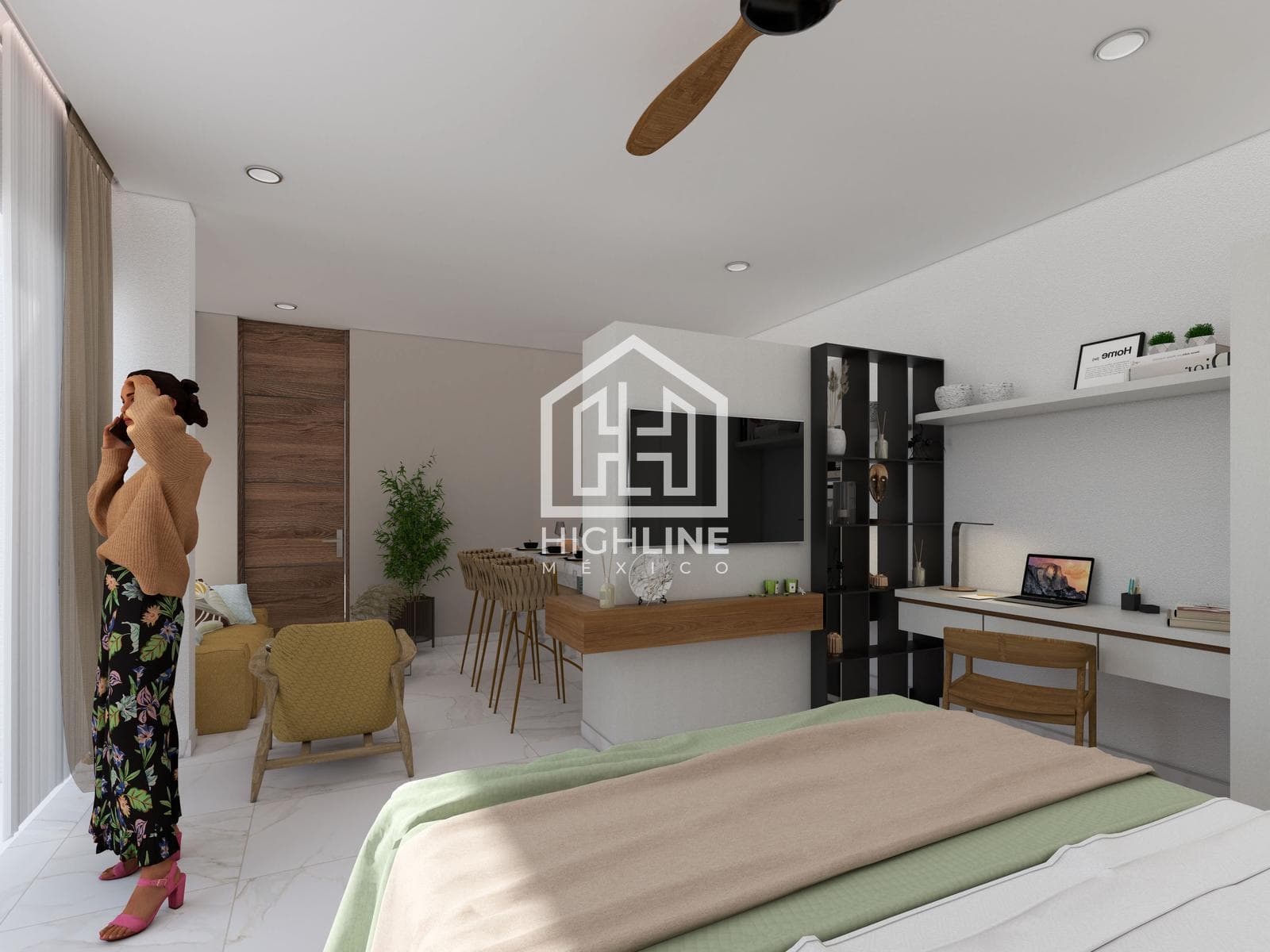 Studio for sale in downtown Playa del Carmen, just a few meters from the beach | Spa and Gym