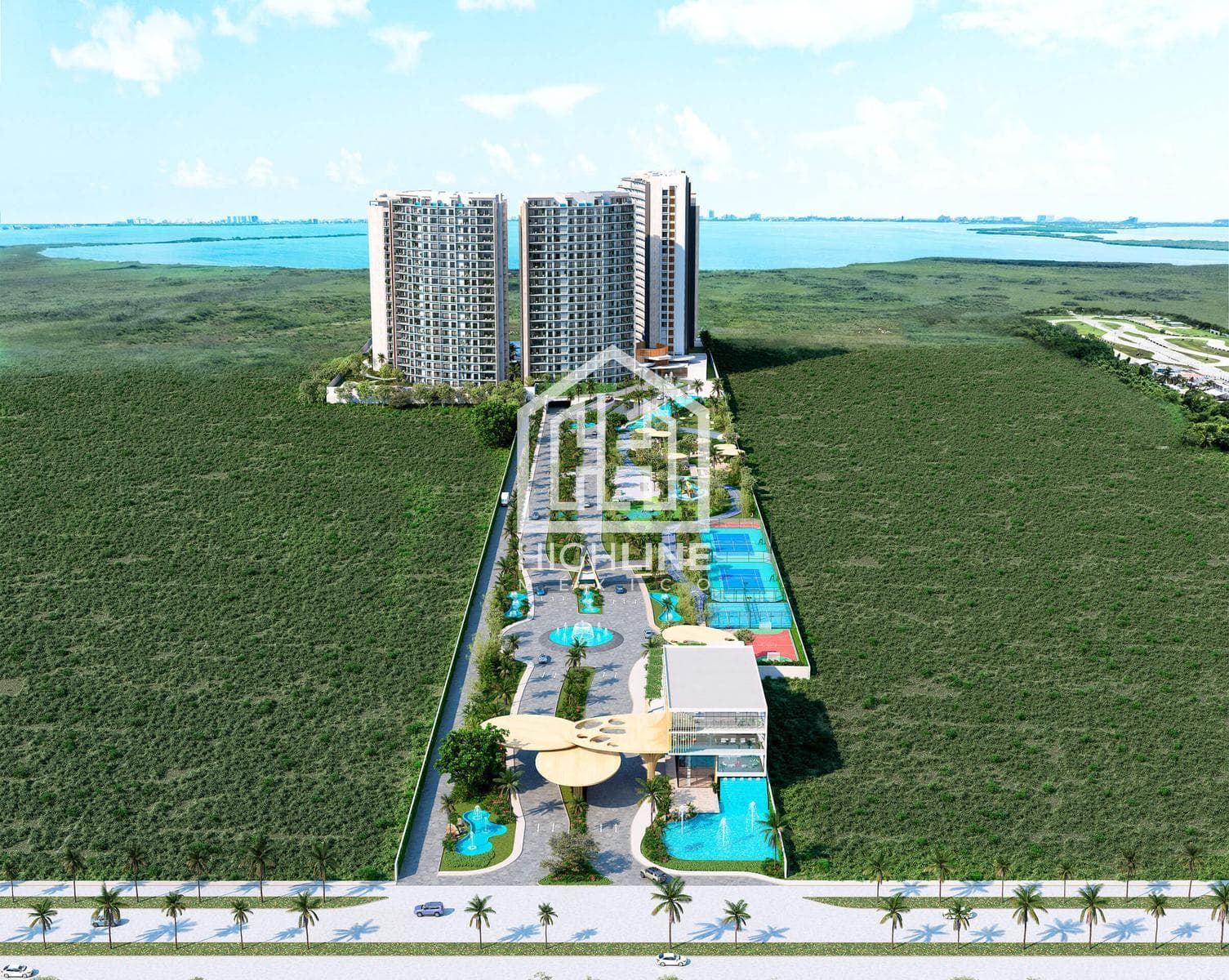 APARTMENT FOR SALE IN CANCUN: 2 BEDROOMS WITH ACCESS CONTROL, MULTI-PURPOSE COURT, BOWLING ALLEY, AND MORE