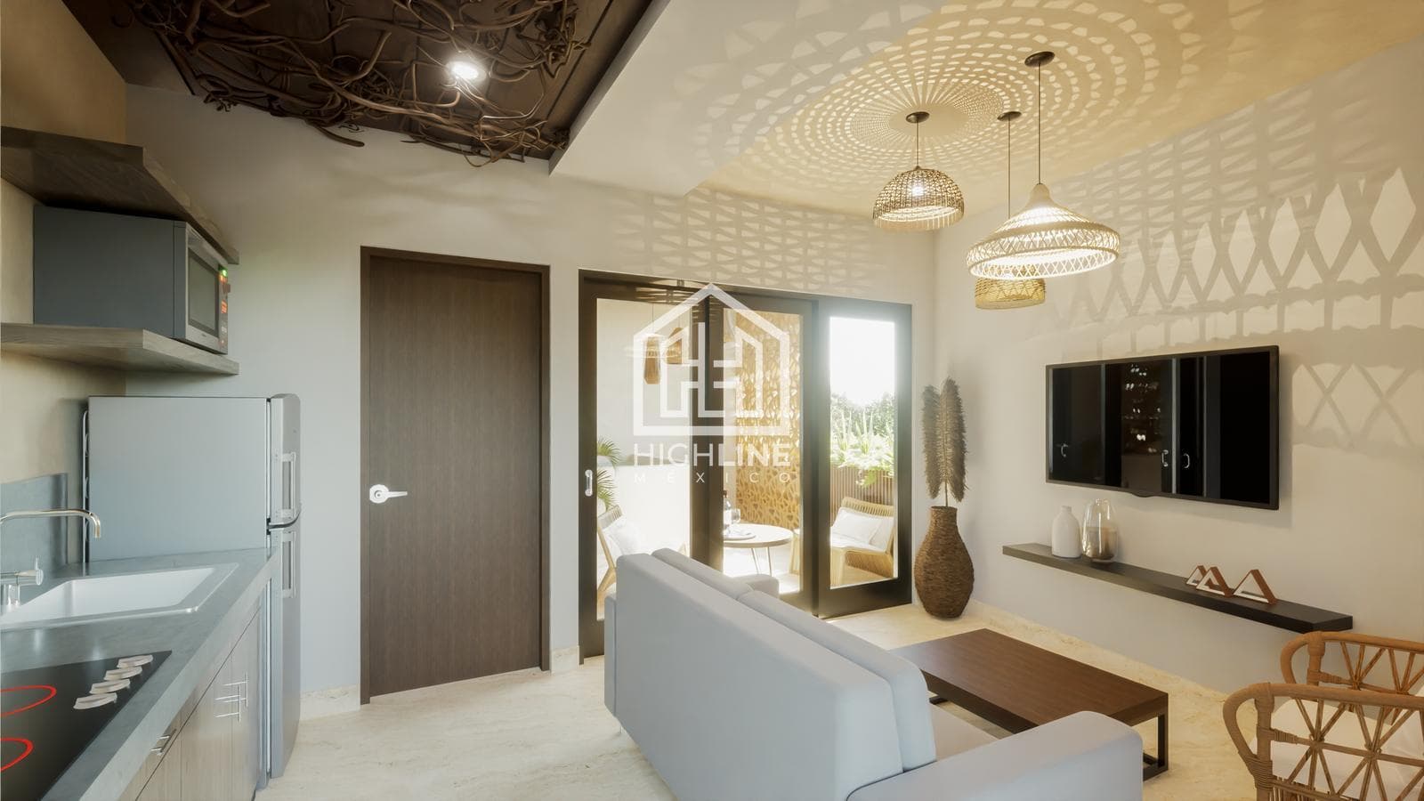 APARTMENT FOR SALE IN TULUM, REGION 15, 5 MINUTES FROM THE OCEAN