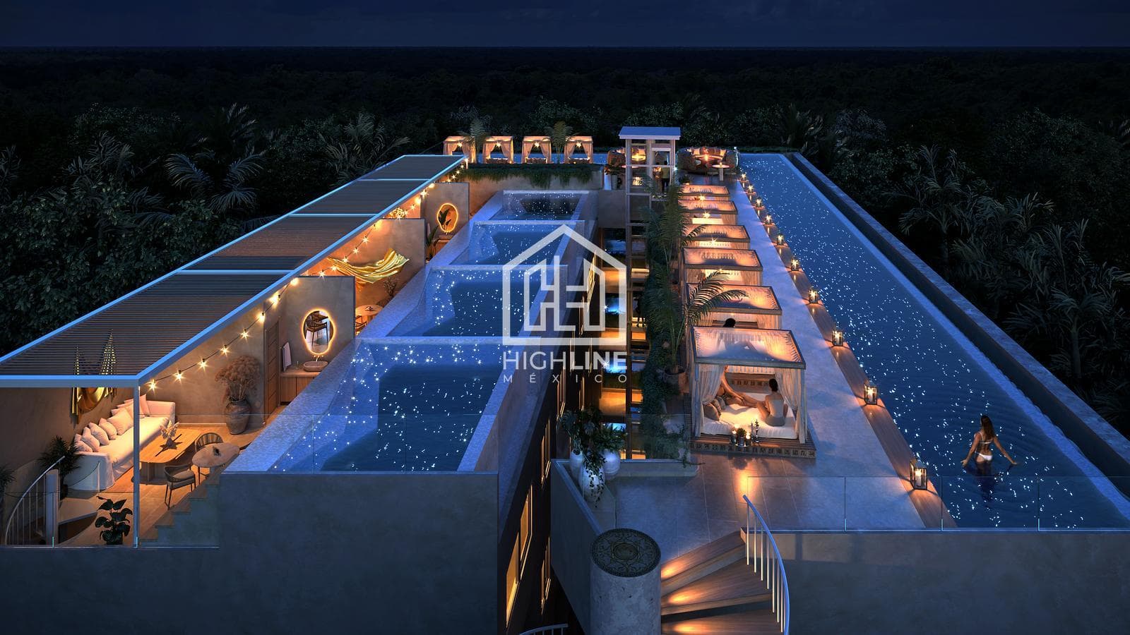 3-bedroom apartment for sale in Tulum, with swim-up access, just a few meters from the beach | Spa and Gym