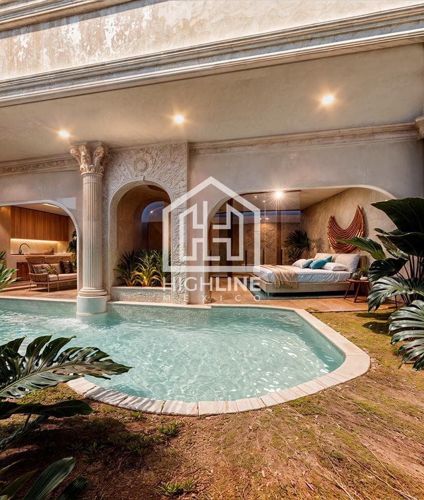 3-bedroom apartment for sale in Tulum, with swim-up access, just a few meters from the beach | Spa and Gym