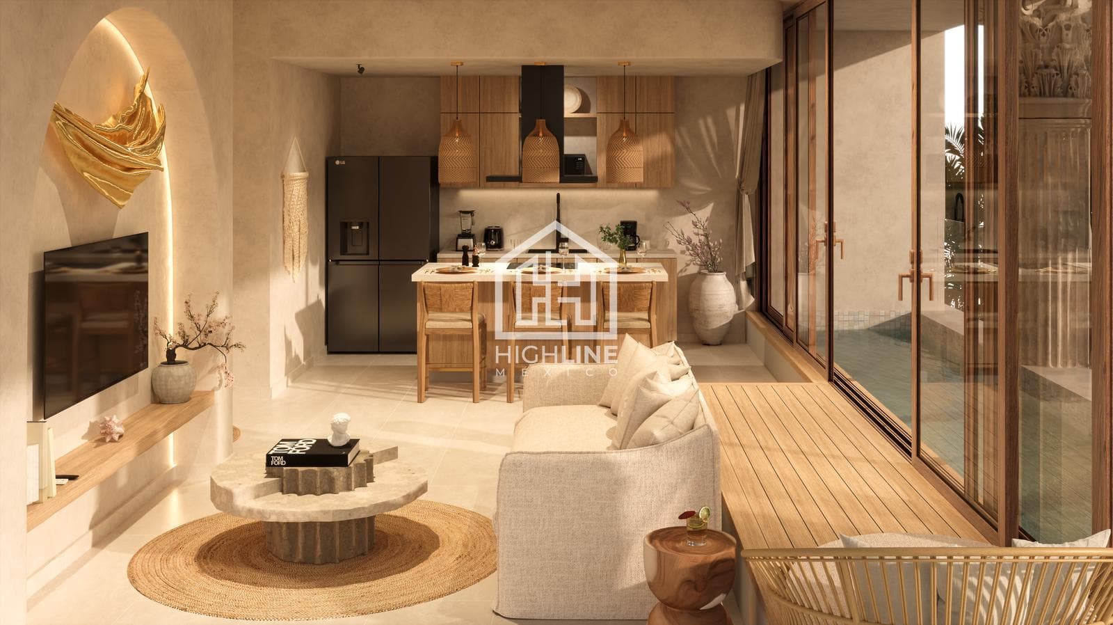 3-bedroom apartment for sale in Tulum, with swim-up access, just a few meters from the beach | Spa and Gym