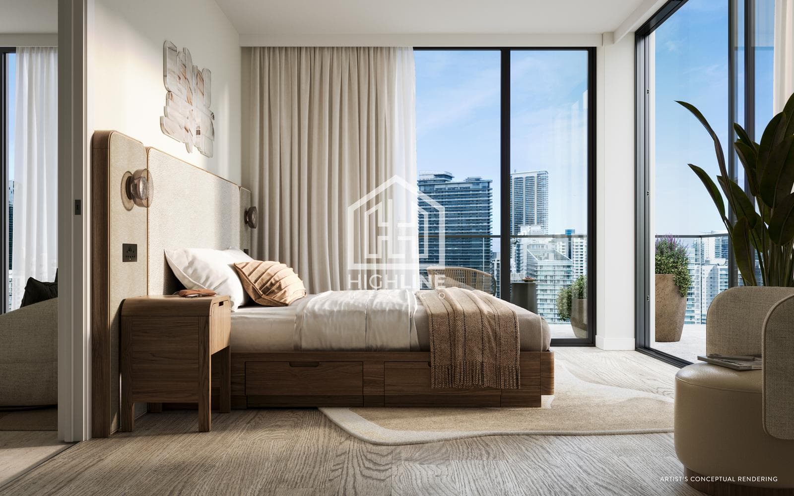 1-BEDROOM APARTMENT FOR SALE IN MIAMI NEAR A MARKET, BAR, BAKERY, AND COFFEE SHOP