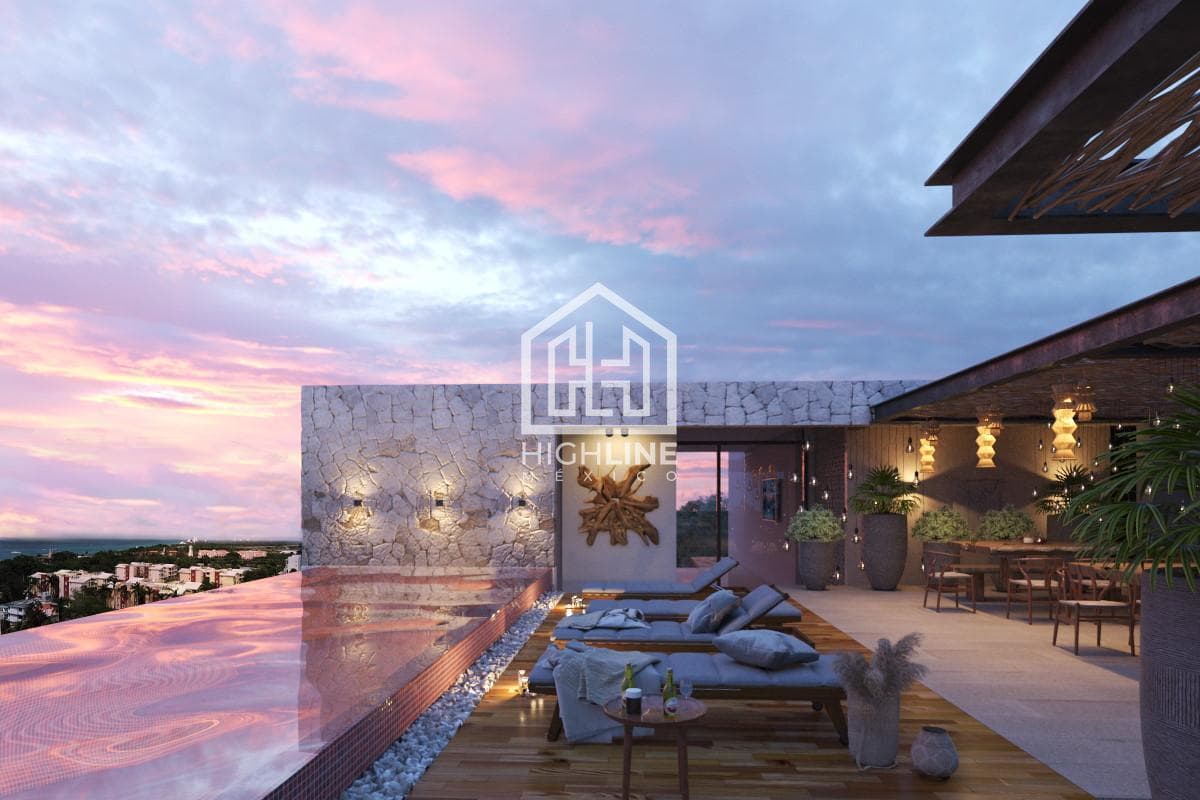 1-bedroom apartment with spacious rooms and a rooftop ocean view