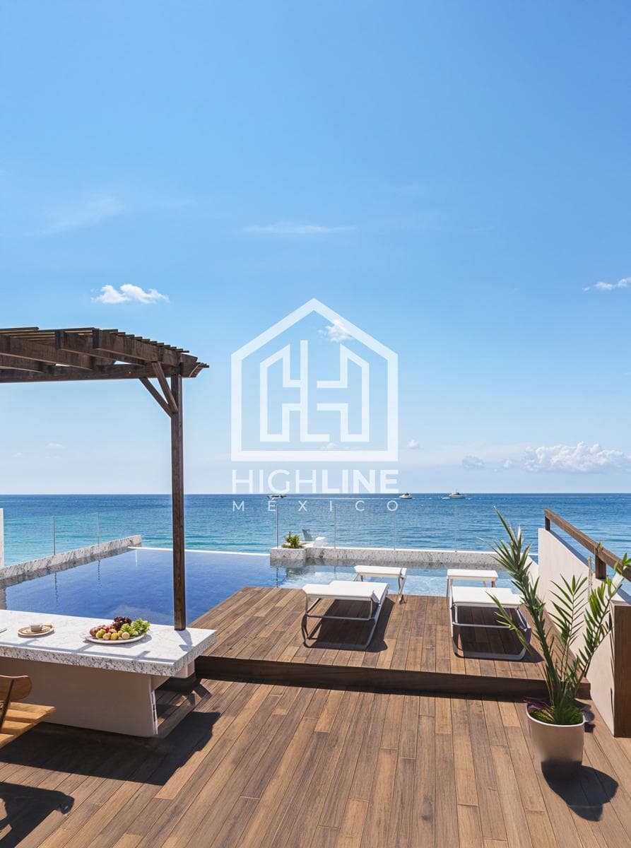 1-Bedroom Apartment for Sale in Puerto Morelos with a Pool and Rooftop