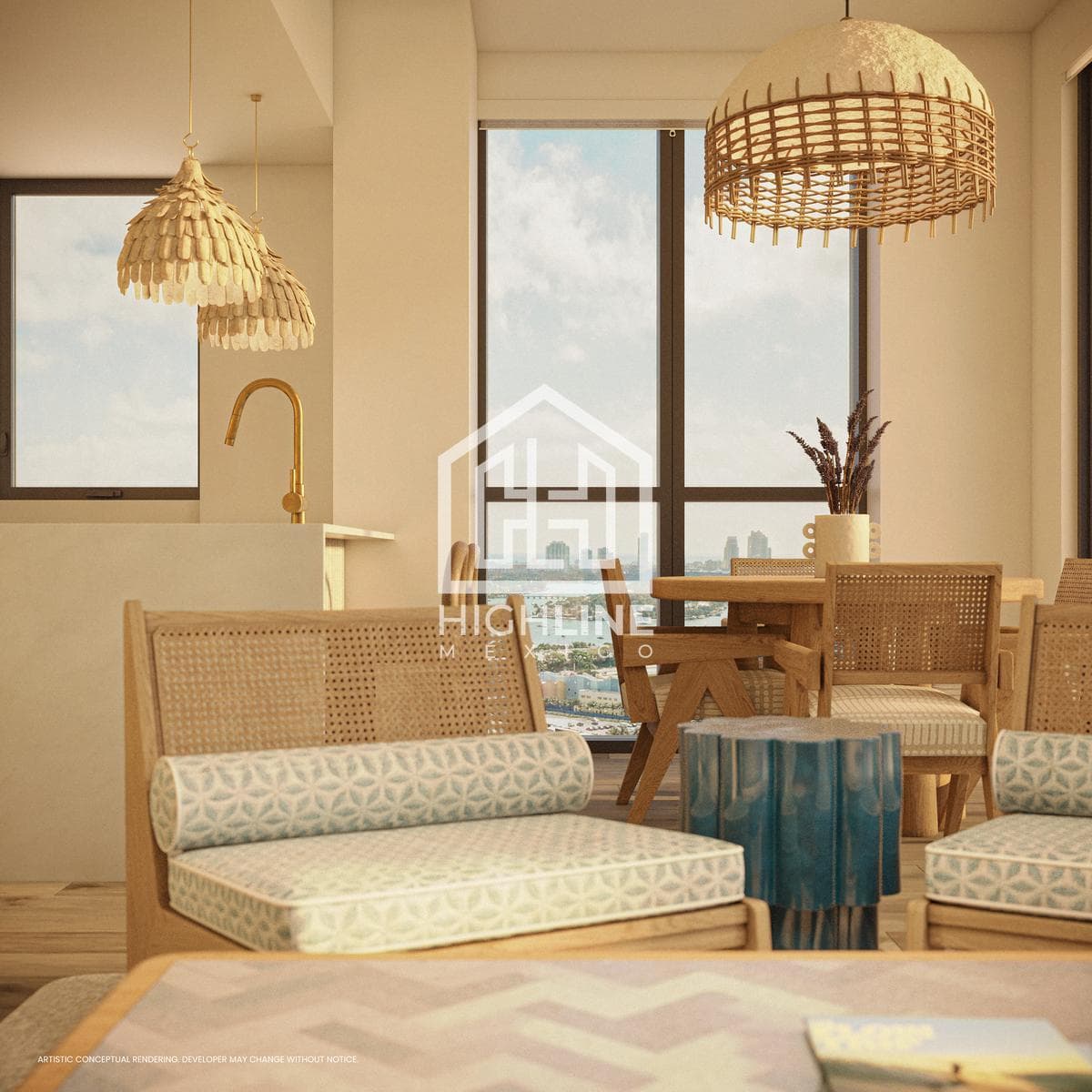 1-BEDROOM APARTMENT FOR SALE IN MIAMI WITH A RESTAURANT, LOBBY, MEDIA ROOM, AND PILATES STUDIO