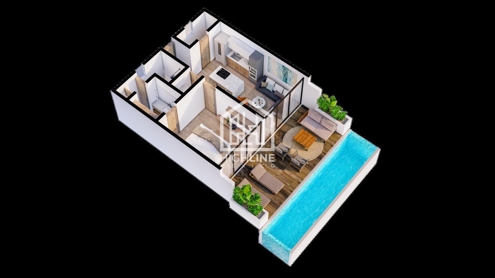 APARTMENT FOR SALE IN TULUM: 1 BEDROOM WITH PORCH, ART WALK